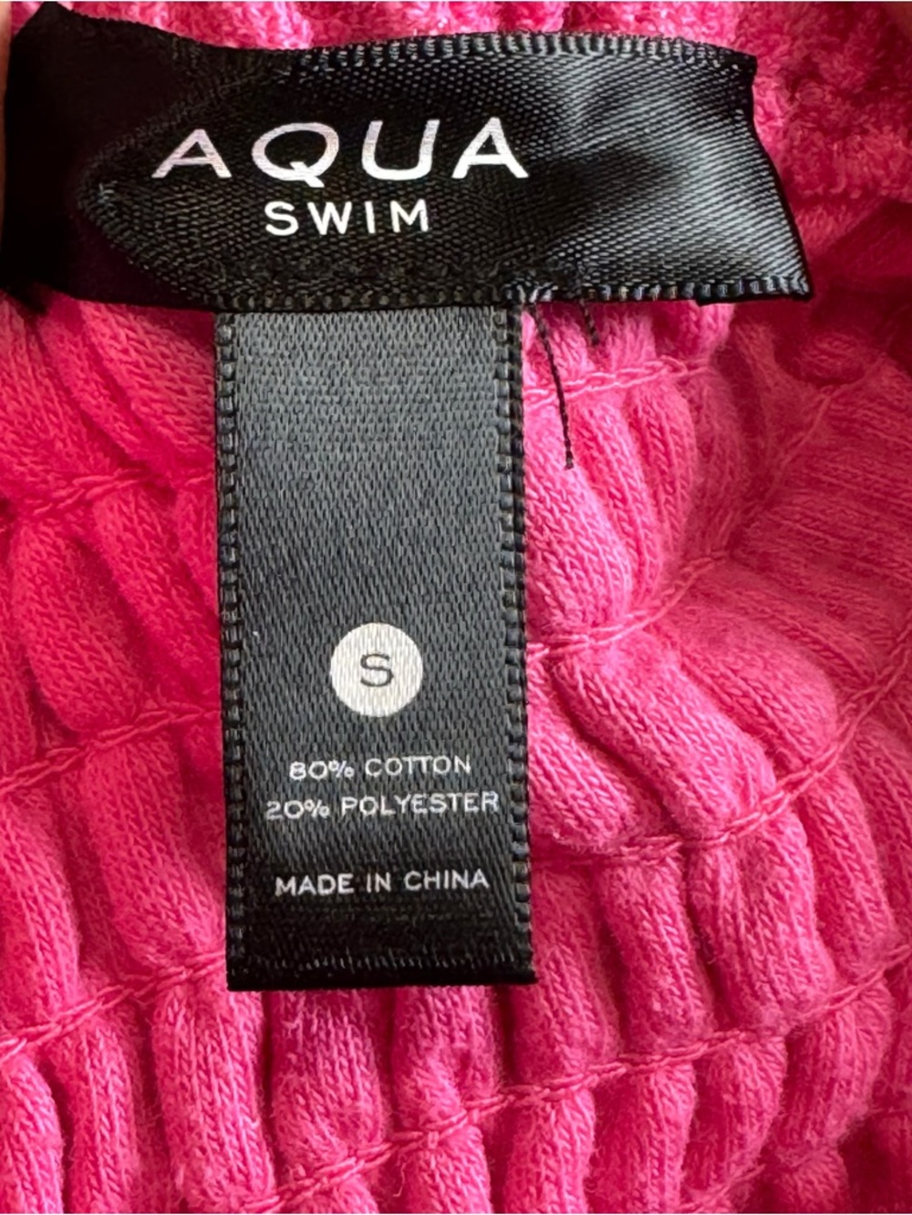 Aqua Swim Strapless Smocked Mini Dress in Hot Pink Size Small - Picture 4 of 8